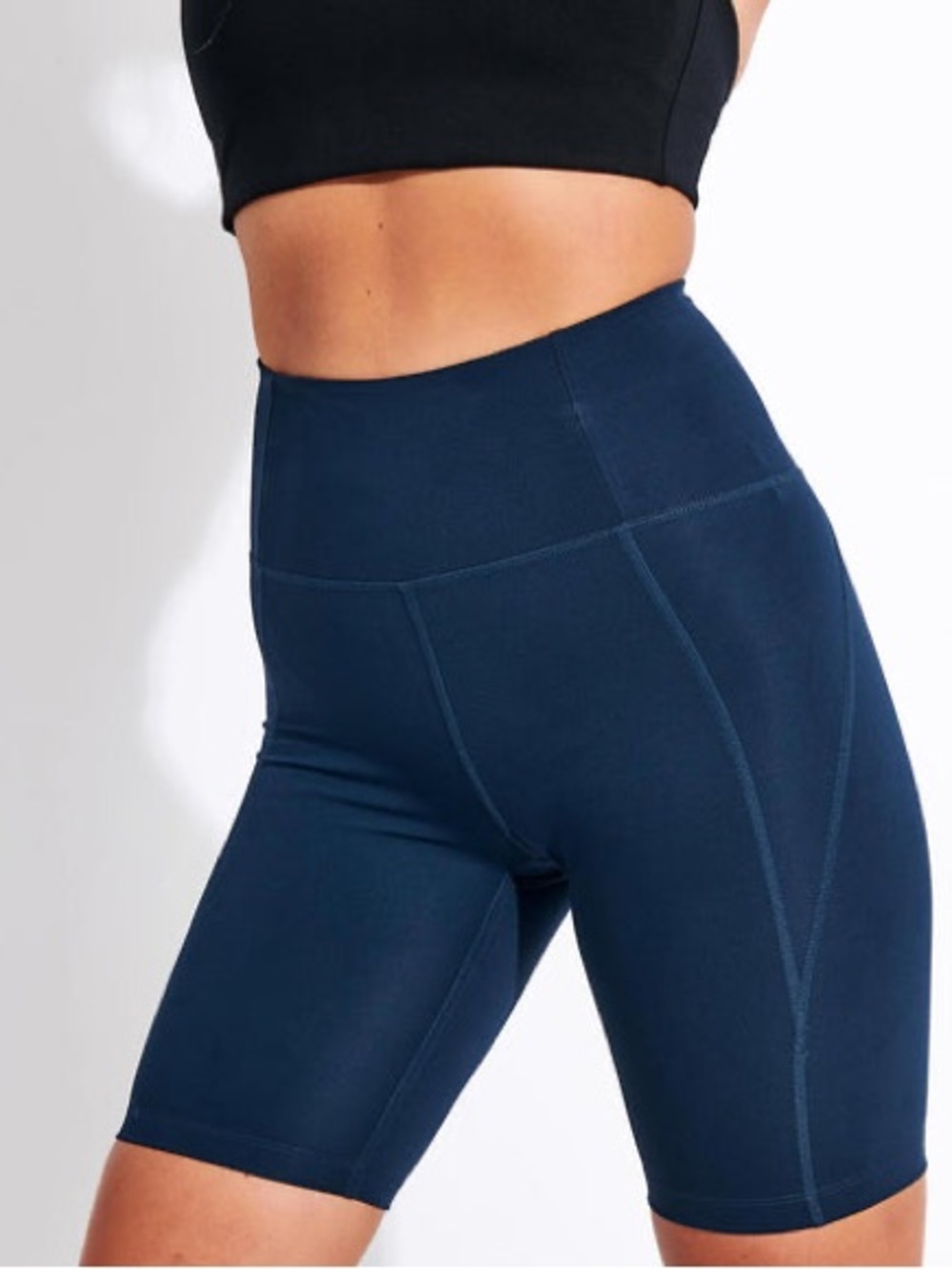 Girlfriend Collective High Waist Bike Shorts in Midnight size XXL athleisure
